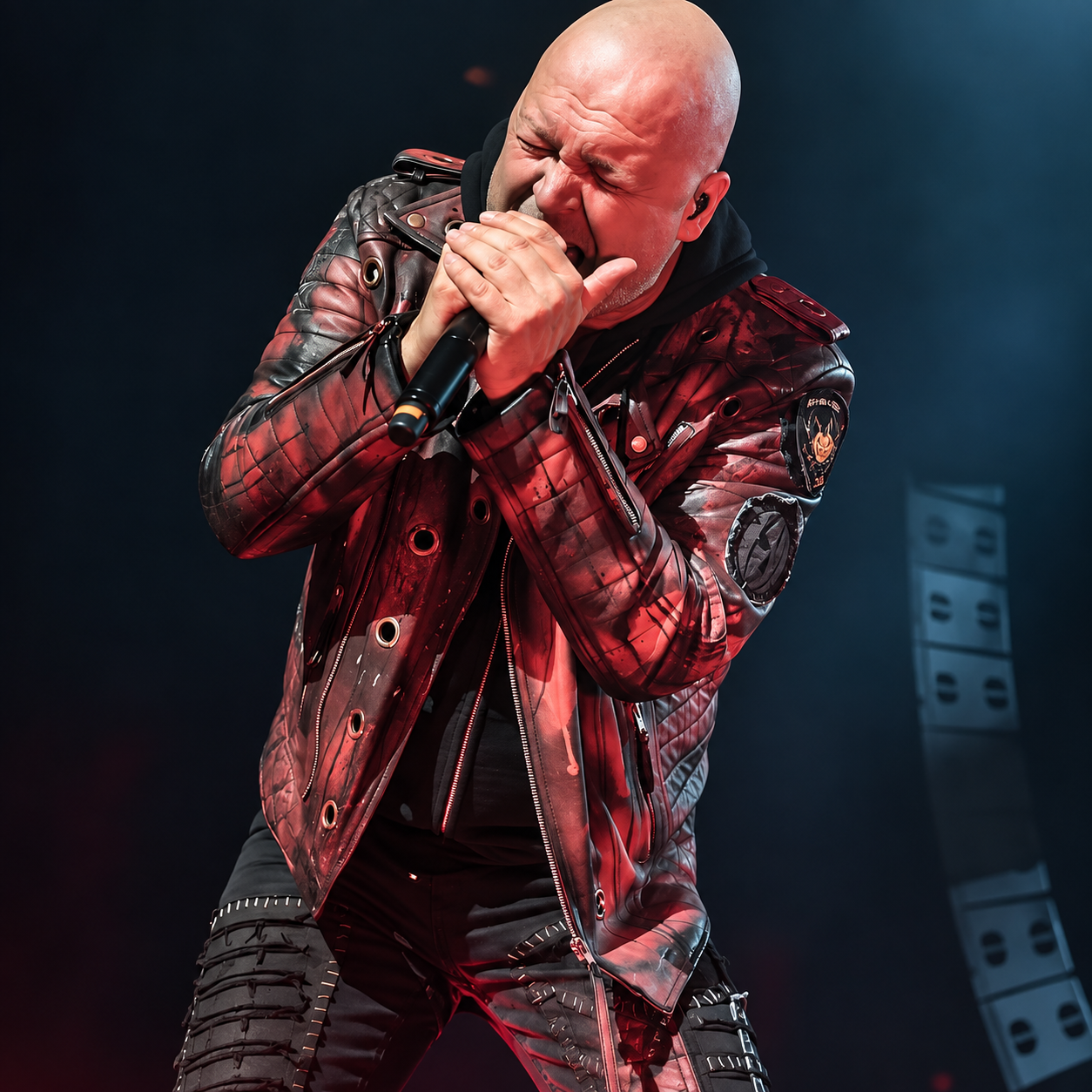 Hollywood Jackets Michael Kiske Halloween Music Festival Red Leather Jacket