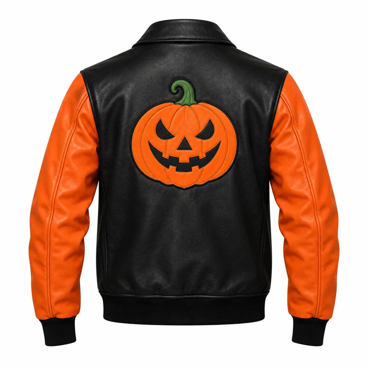 Hollywood Jackets Halloween Pumpkin Leather Jacket