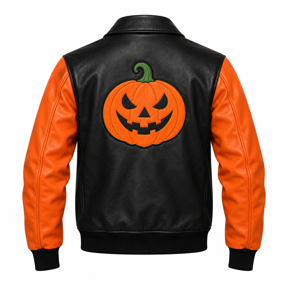 Hollywood Jackets Halloween Pumpkin Leather Jacket