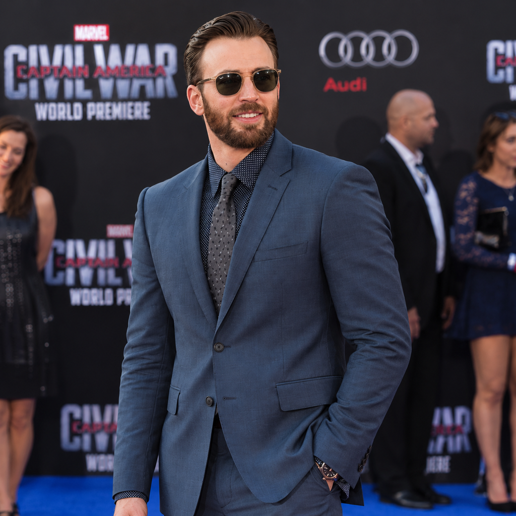 Ryan Reynolds Men’s Blue Classic 2 Piece Suit