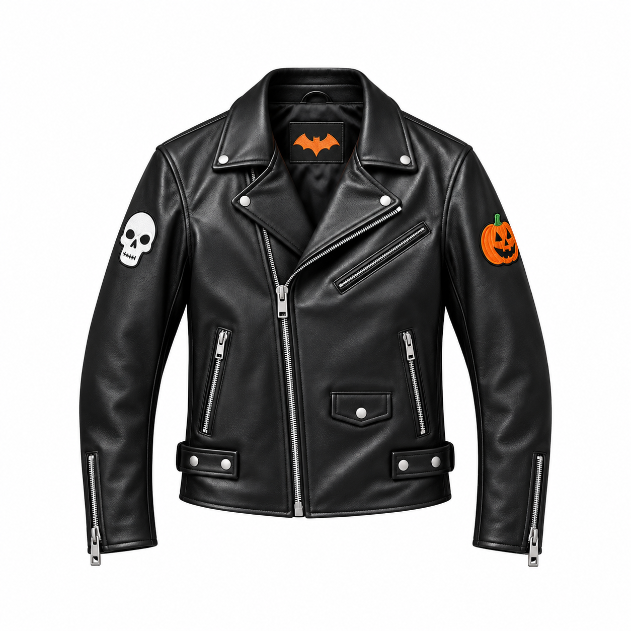 Hollywood Jackets Halloween Patches Leather Jacket