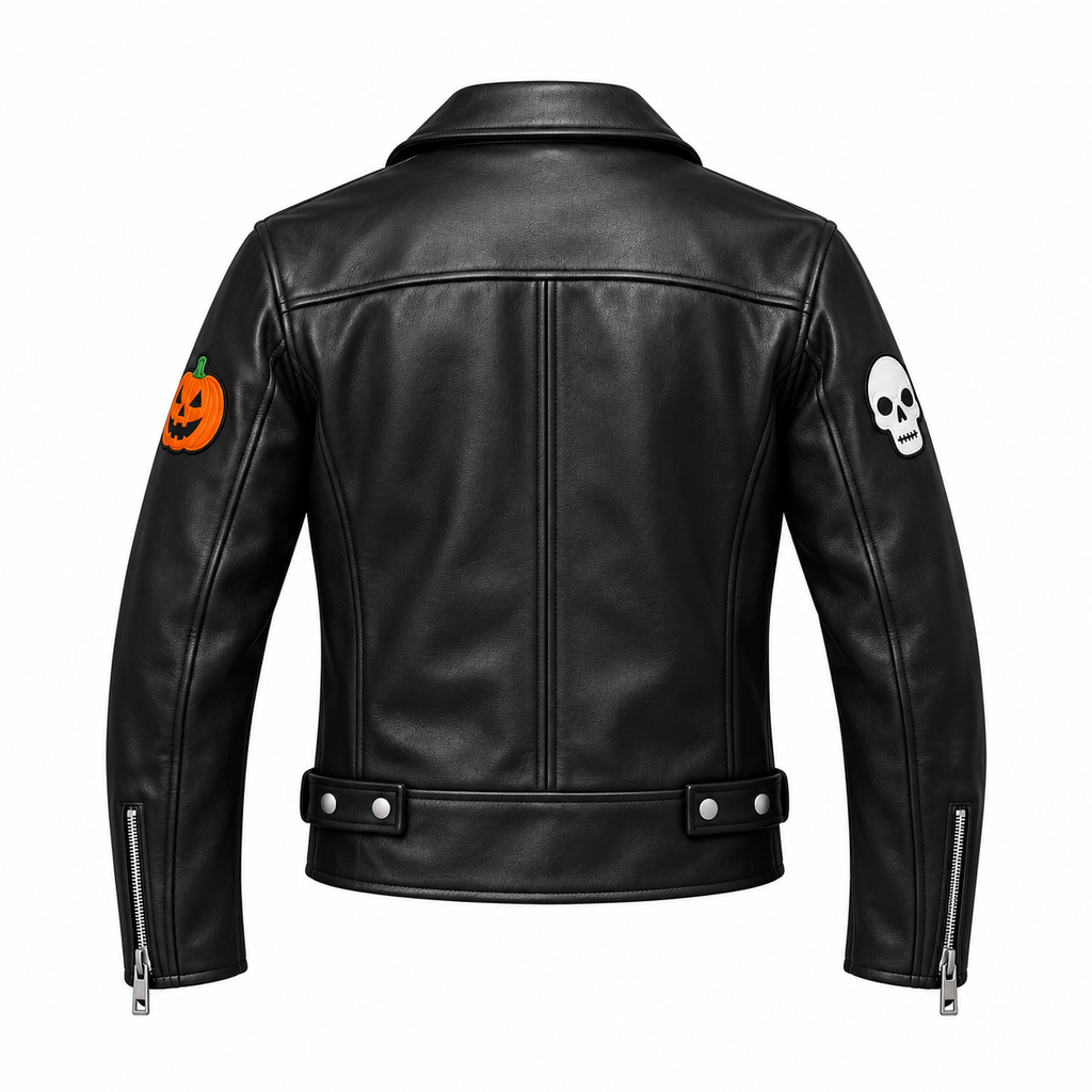 Hollywood Jackets Halloween Patches Leather Jacket