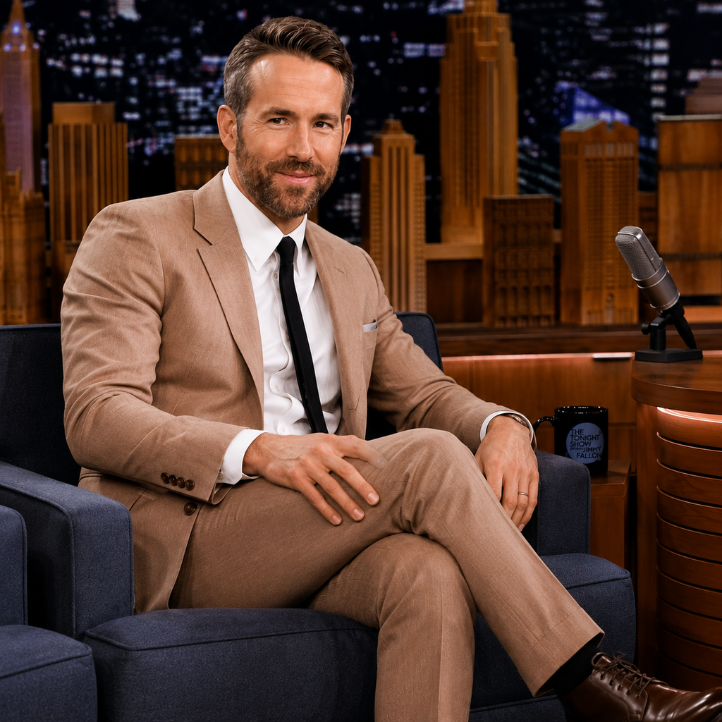 Ryan Reynolds Men’s Tan 2 Piece Suit
