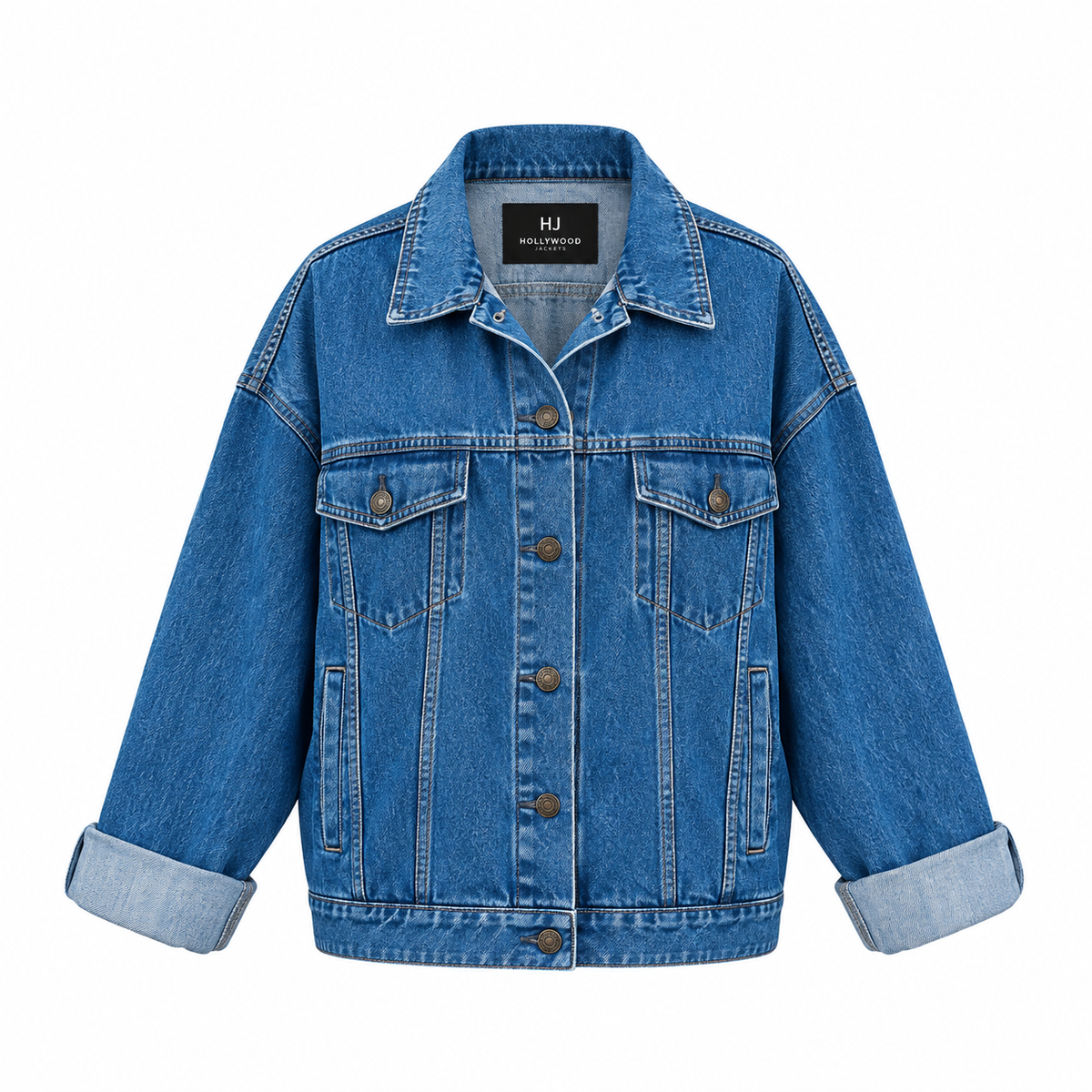 Hollywood Jackets Sky Drift Oversized Denim Jacket