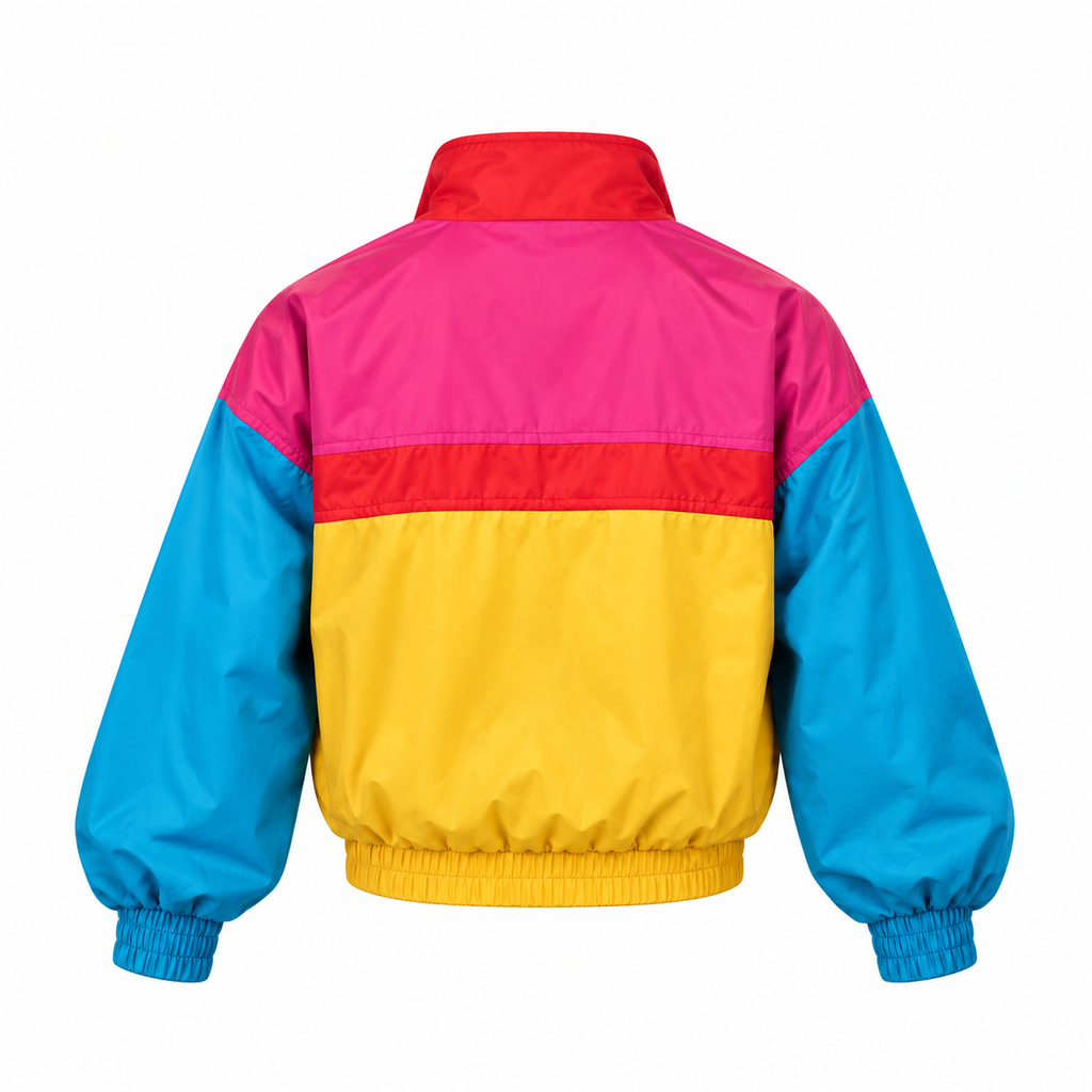 Hollywood Jackets Women’s Color Block 80s Lightweight Windbreaker