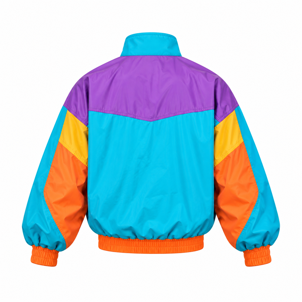 Hollywood Jackets Women’s Color Block 80s Lightweight Windbreaker