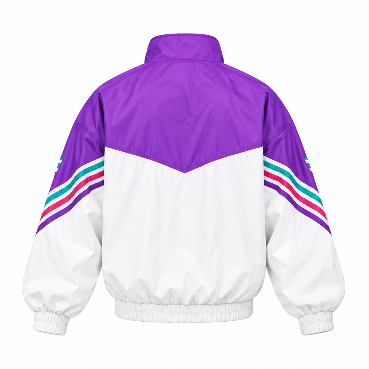Hollywood Jackets Women’s Retro Purple Color Block Windbreaker
