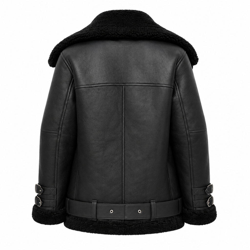 Women’s Black B3 Shearling Leather Jacket