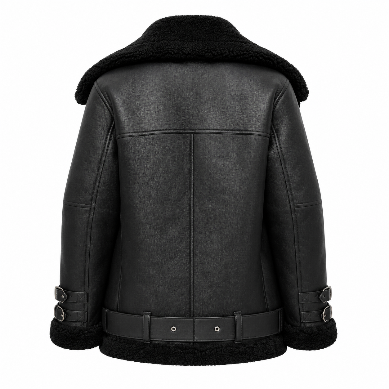Women’s Black B3 Shearling Leather Jacket