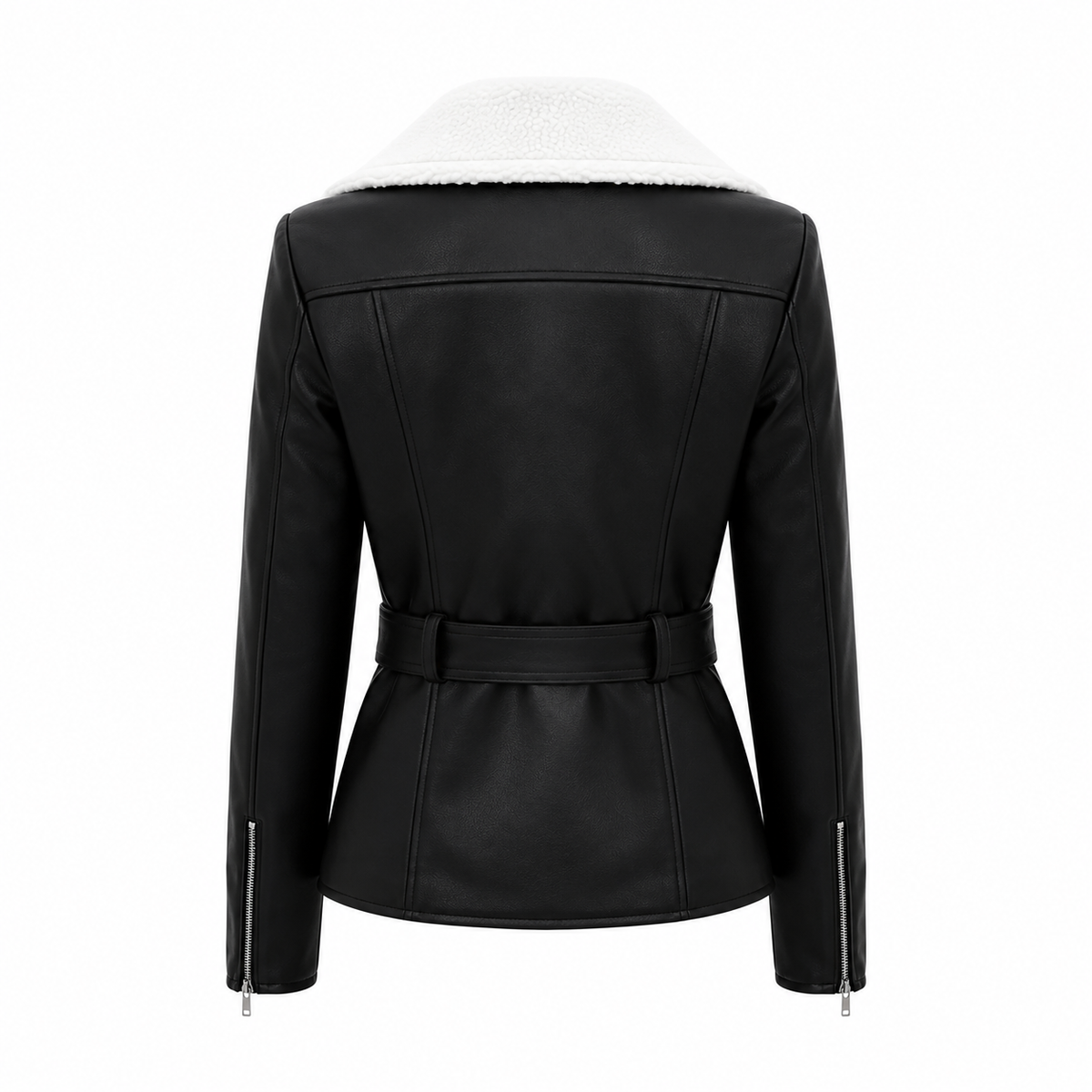 Daniels Women’s Black Biker Shearling Leather Jacket