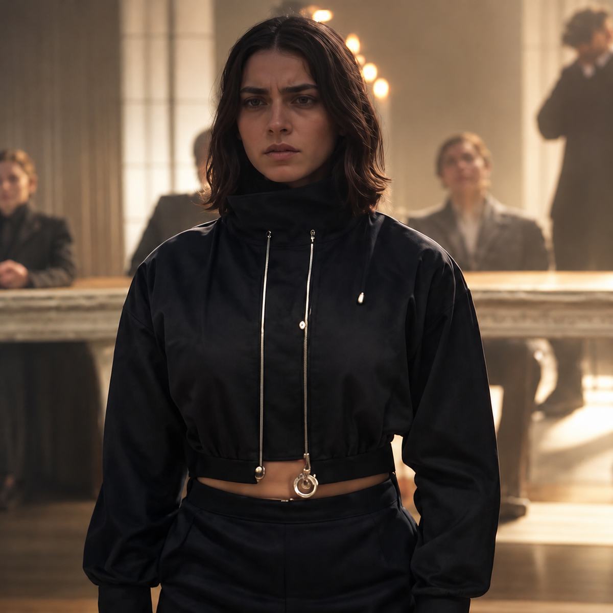 Hollywood Jackets Lina El Arabi Furies Black Bomber Jacket