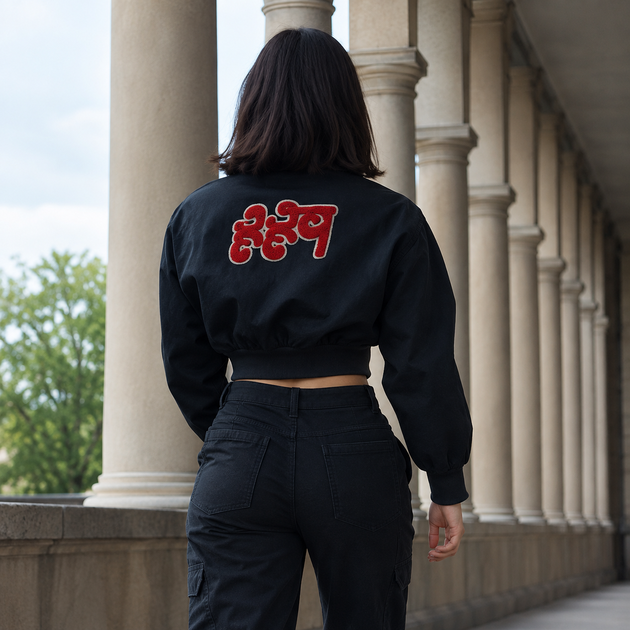 Hollywood Jackets Lina El Arabi Furies Black Bomber Jacket