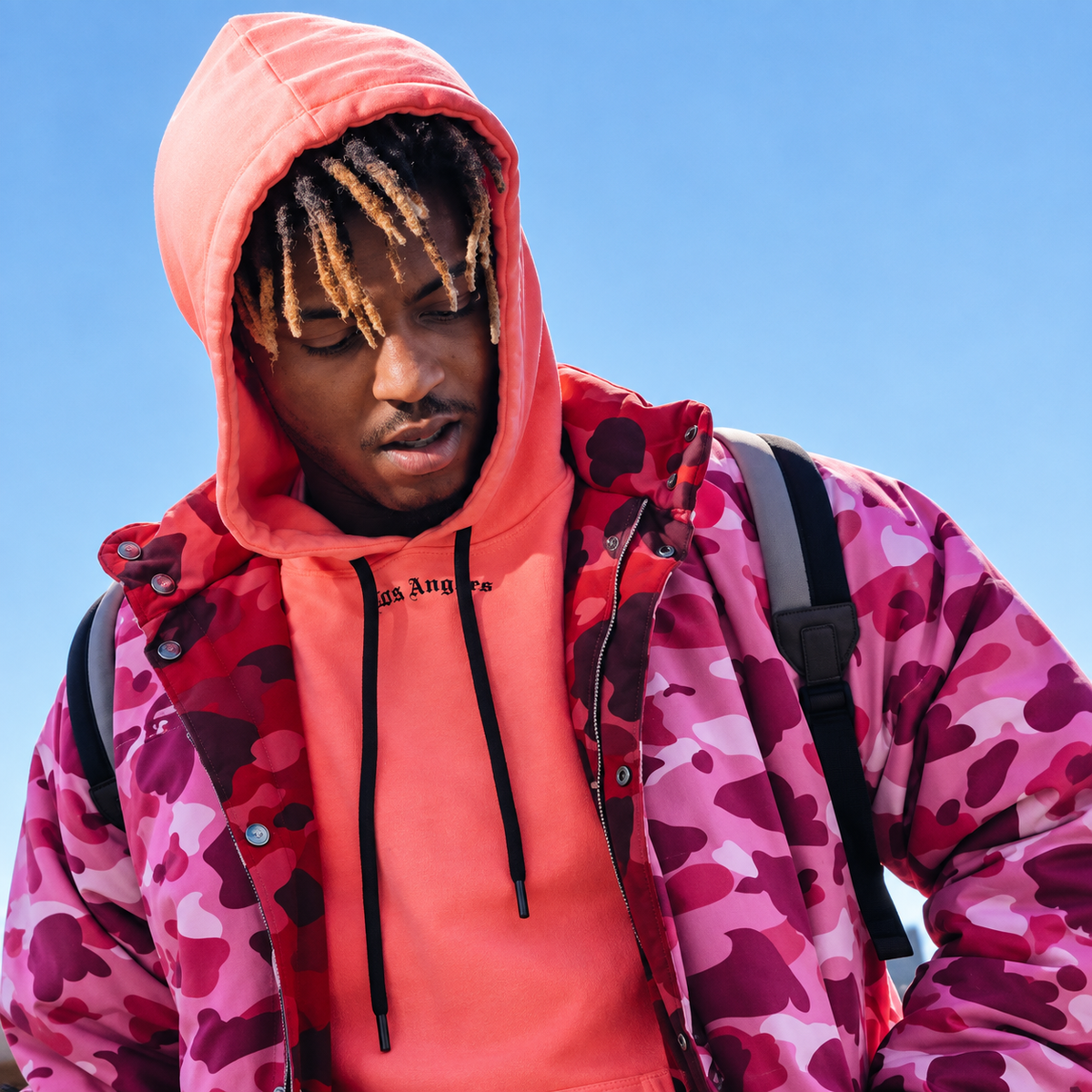 Hollywood Jackets Men's Pink Camo Puffer Jacket
