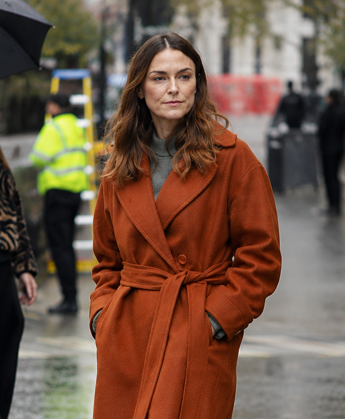 Hollywood Jacket Black Doves S1 Helen Webb Wool Coat