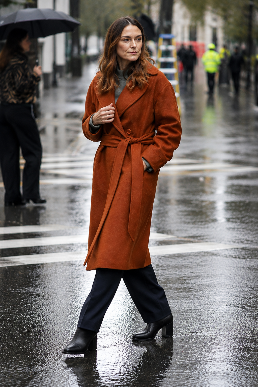 Hollywood Jacket Black Doves S1 Helen Webb Wool Coat