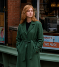 Hollywood Jacket A Complete Unknown 2024 Elle Fanning Green Wool Coat