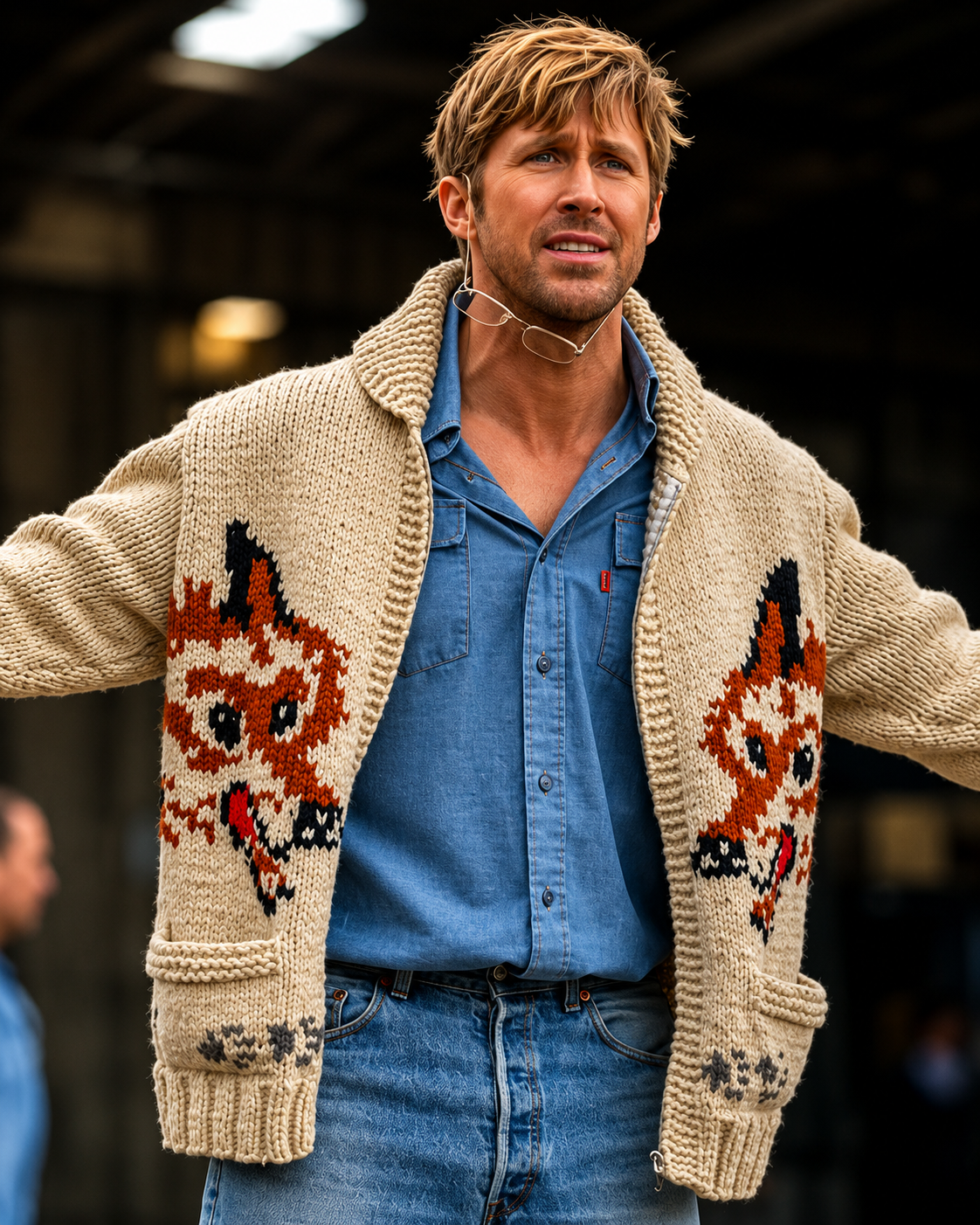 Hollywood Jacket Project Hail Mary Ryan Gosling Wolf Cardigan