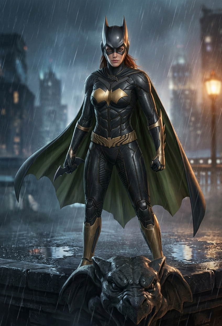 Batgirl Inspired Premium Cosplay Leather Suit - Women's Tactical Armor Edition