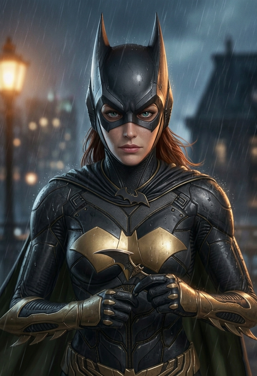 Batgirl Inspired Premium Cosplay Leather Suit - Women's Tactical Armor Edition