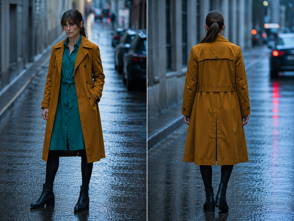 Keira Knightley Black Doves S1 Brown Trench Coat