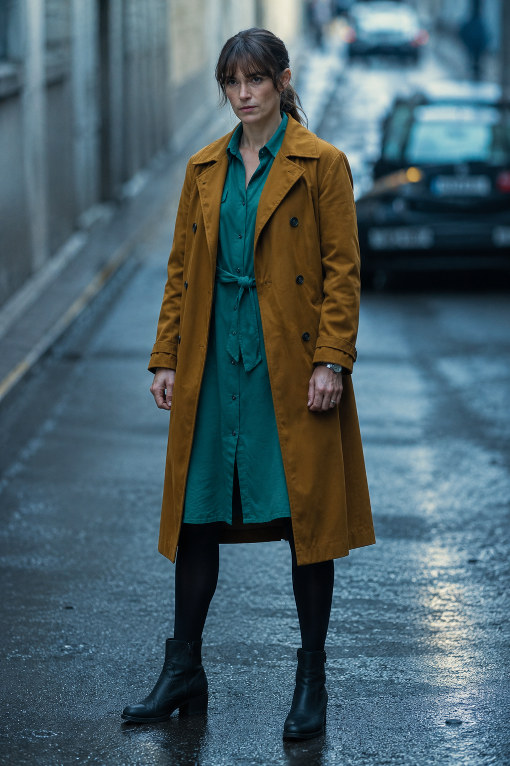 Keira Knightley Black Doves S1 Brown Trench Coat