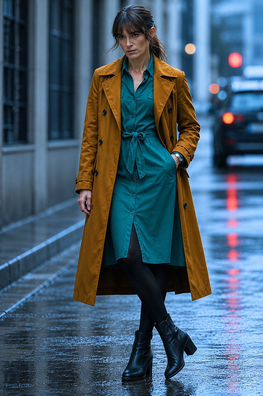 Keira Knightley Black Doves S1 Brown Trench Coat