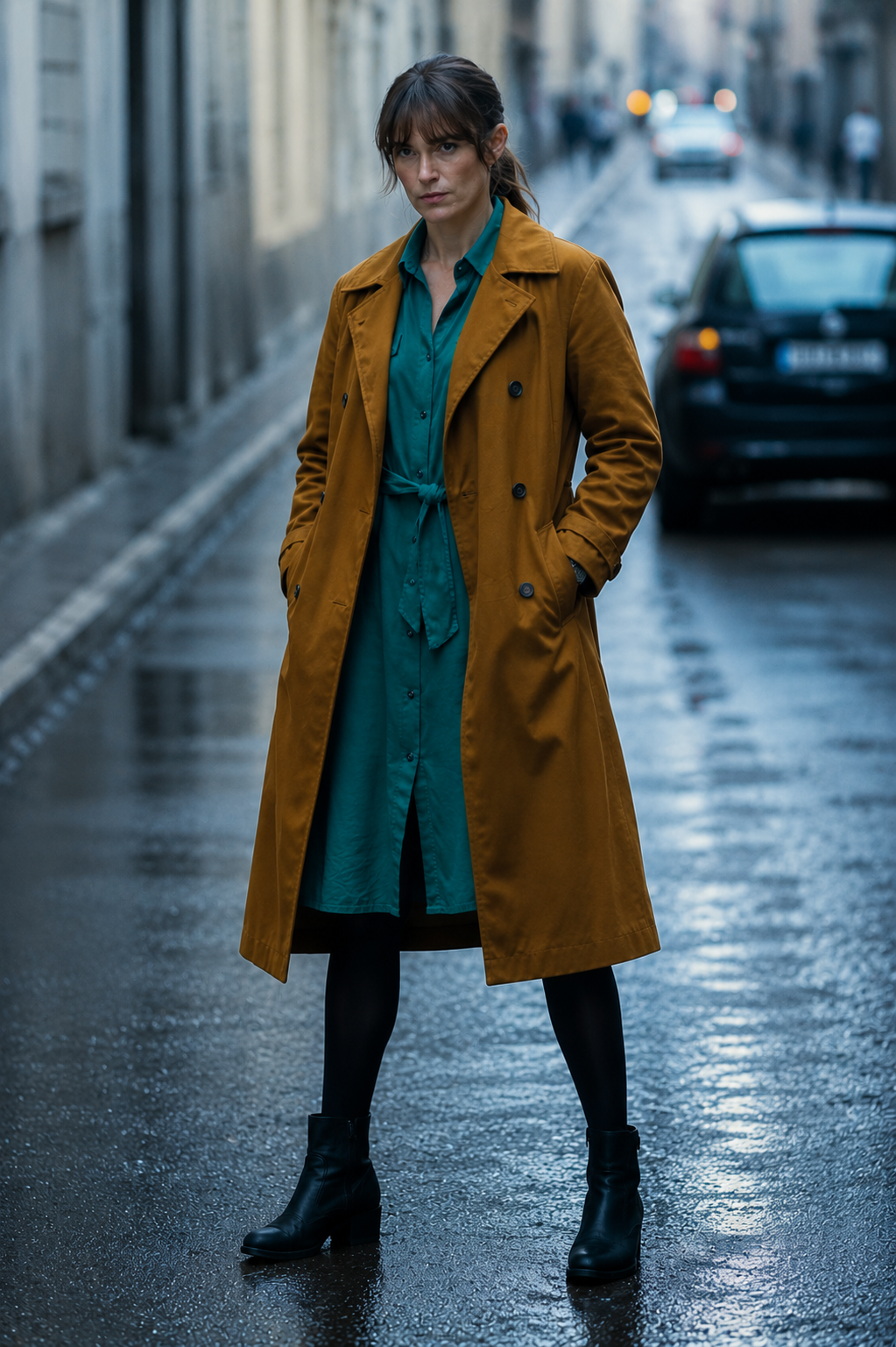 Keira Knightley Black Doves S1 Brown Trench Coat