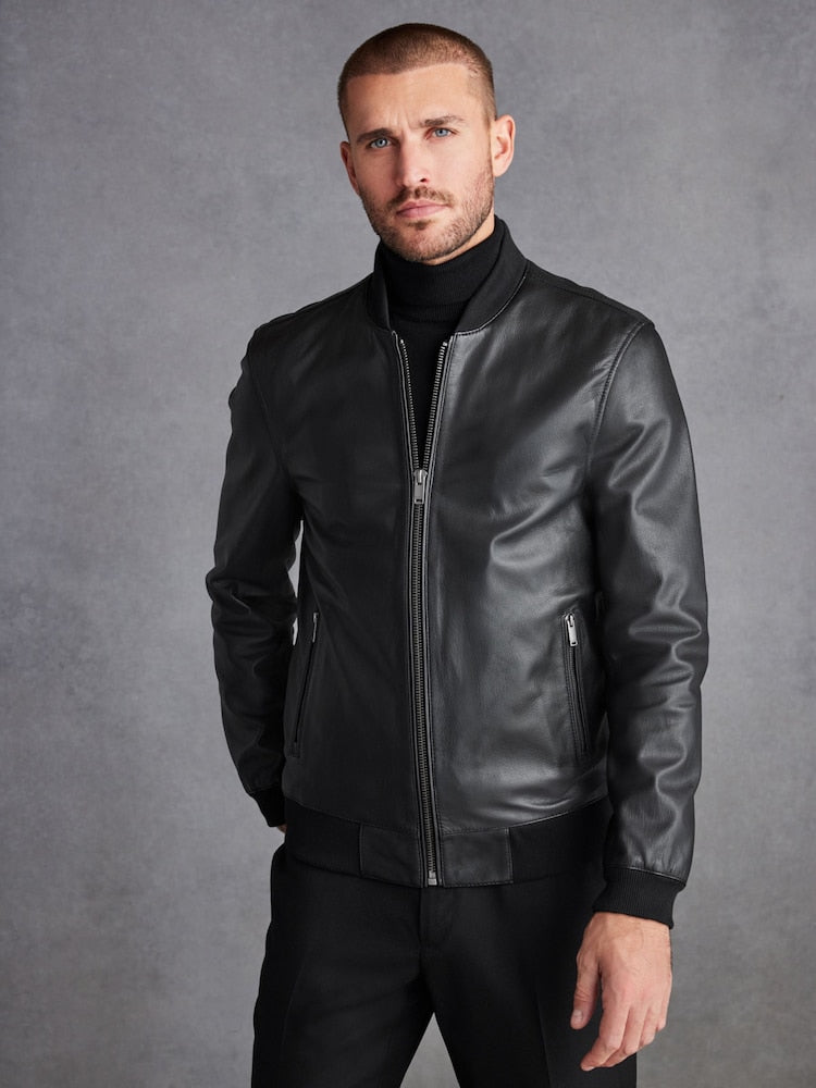 Hollywood Jacket Men’s Bomber Style Leather Jacket