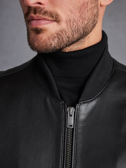 Hollywood Jacket Men’s Bomber Style Leather Jacket
