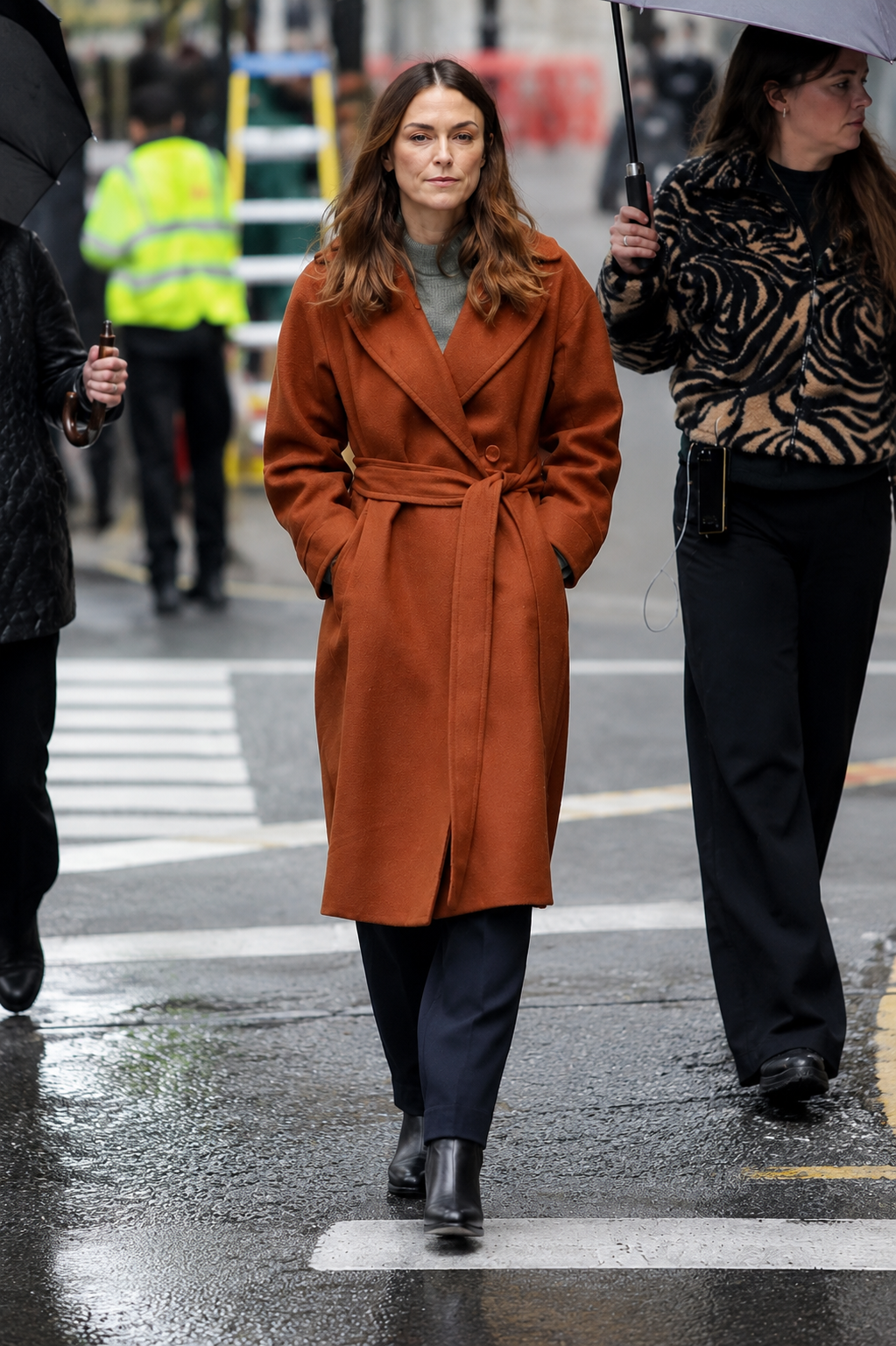 Hollywood Jacket Black Doves S1 Helen Webb Wool Coat