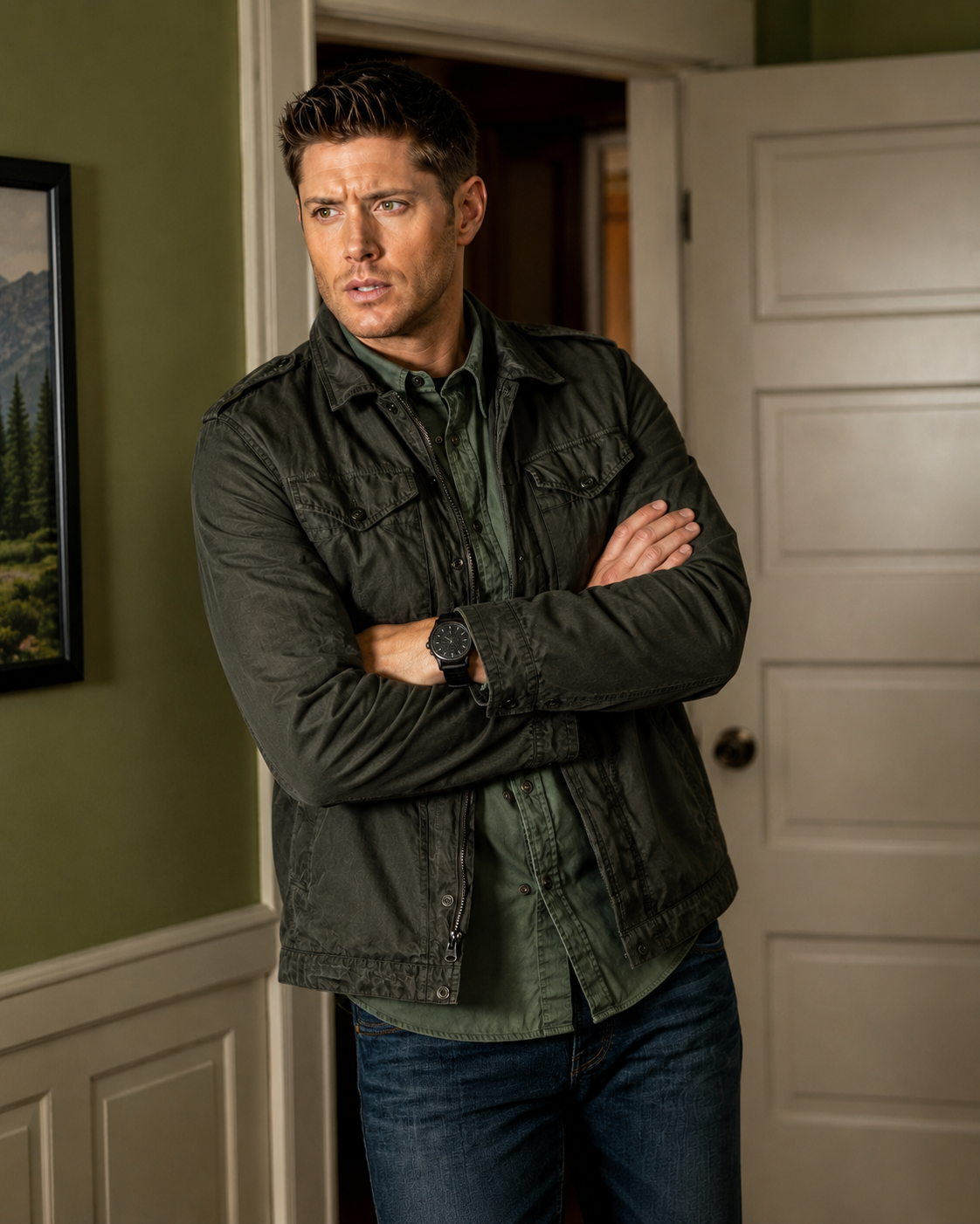 Dean Winchester Black Utility Jacket | Supernatural Inspired Men’s Casual Jacket