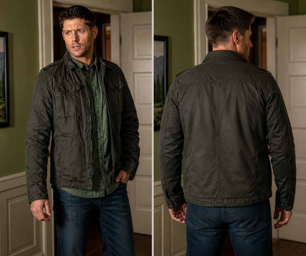 Dean Winchester Black Utility Jacket | Supernatural Inspired Men’s Casual Jacket