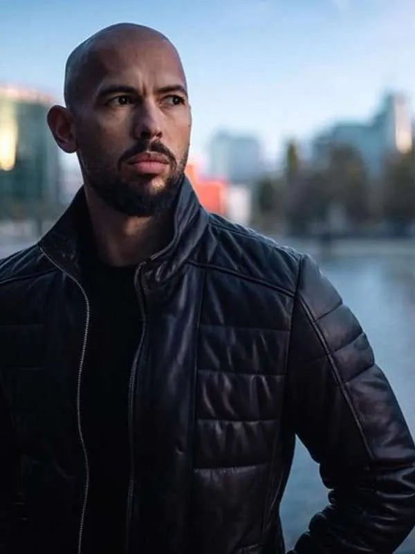 Andrew Tate Black Leather Jacket | Men’s Premium Biker Style Jacket
