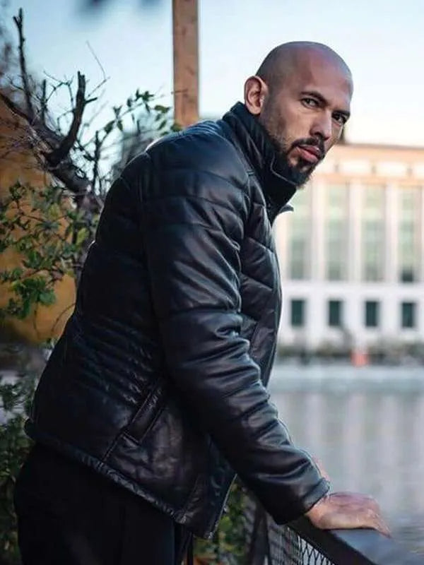 Andrew Tate Black Leather Jacket | Men’s Premium Biker Style Jacket