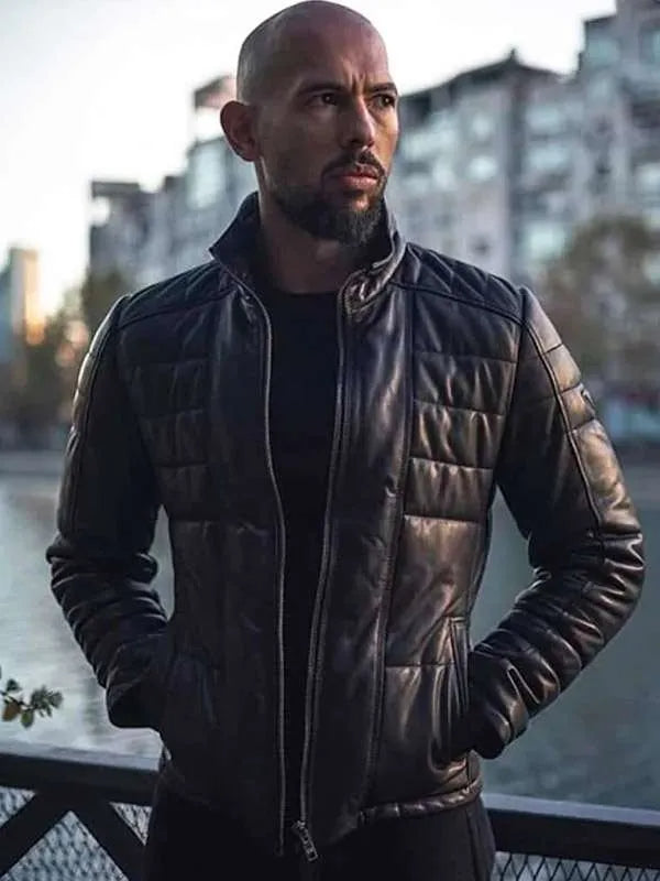 Andrew Tate Black Leather Jacket | Men’s Premium Biker Style Jacket