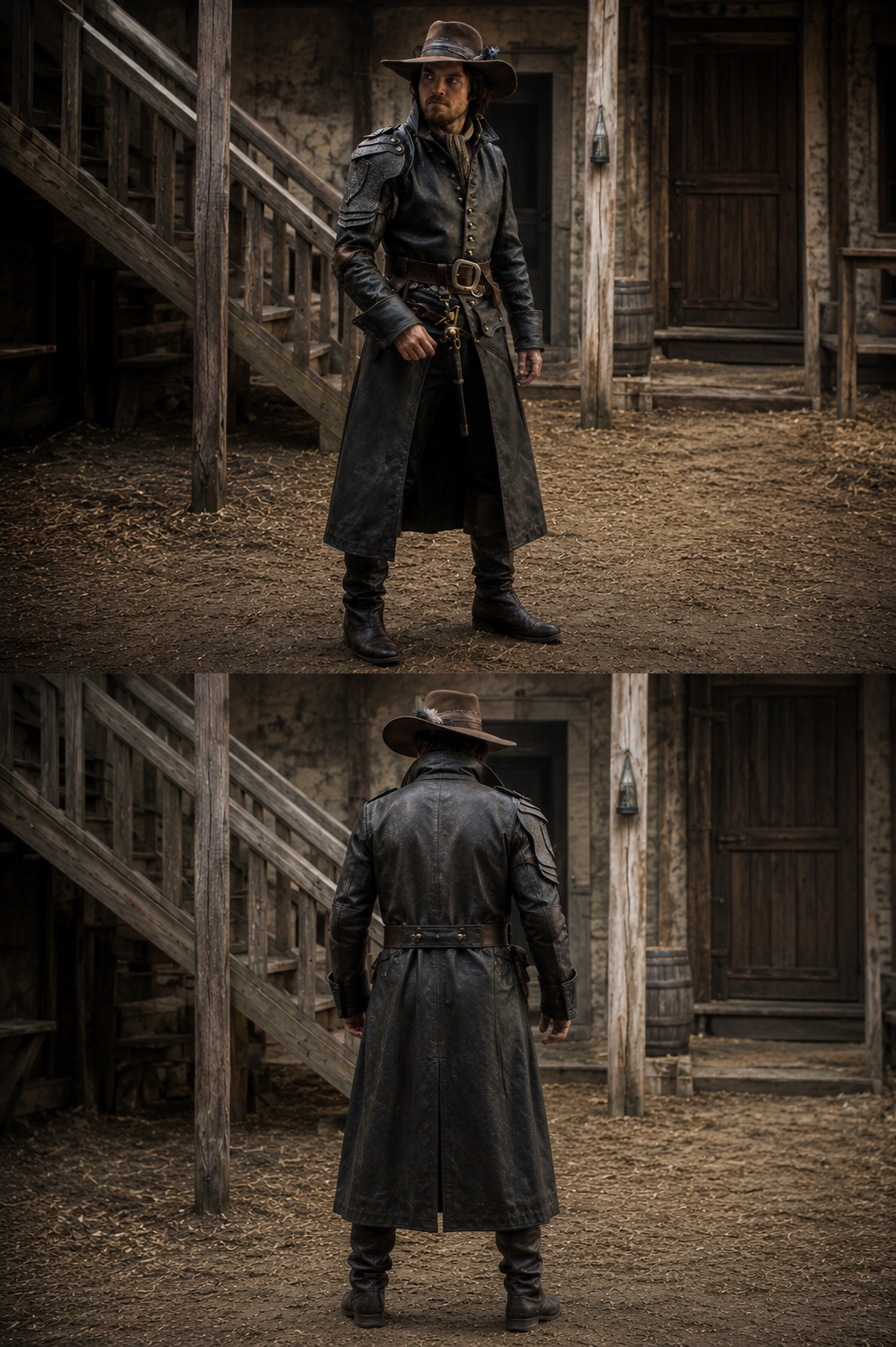 The Musketeers Athos Brown Leather Coat
