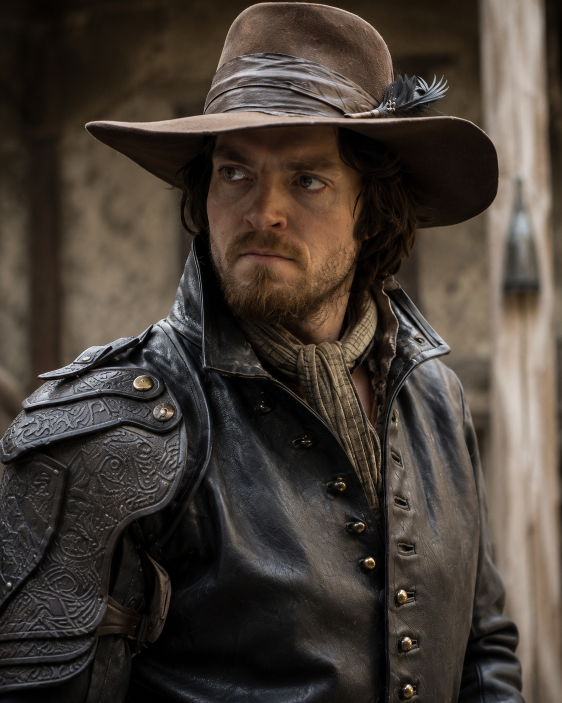The Musketeers Athos Brown Leather Coat