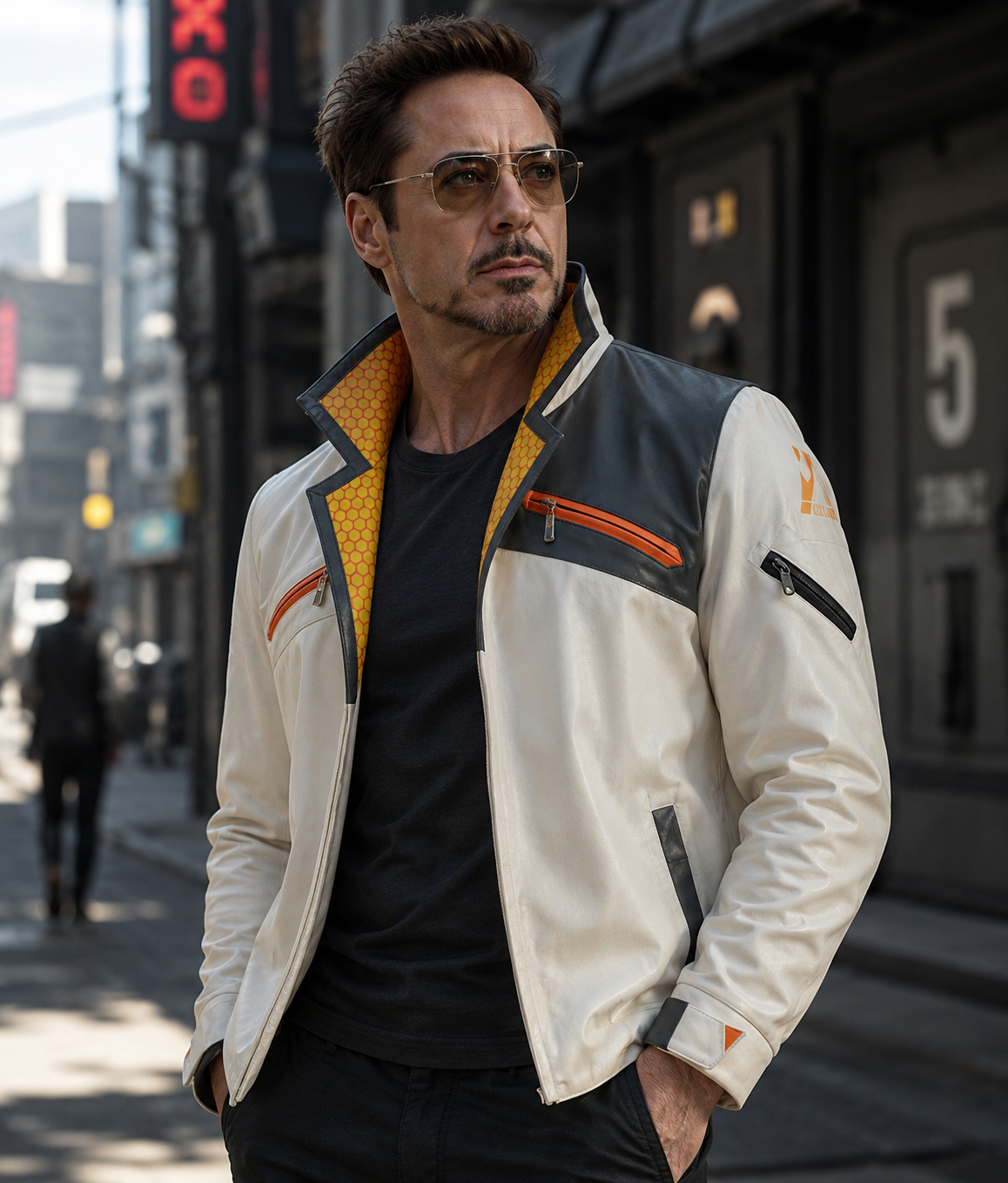 Valorant Phoenix White Leather Jacket