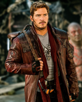 Hollywood Jackets Guardians of the Galaxy Star-Lord Brown Leather Trench Coat