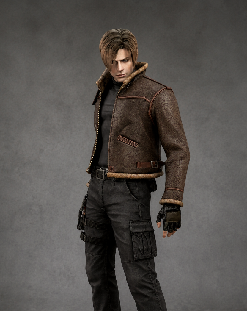 Hollywood Jackets Resident Evil 4 Leon S. Kennedy Leather Jacket