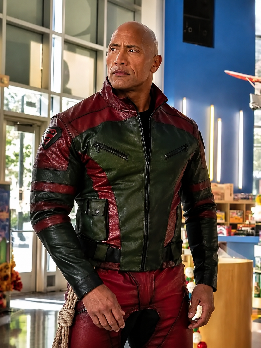Hollywood Jackets Red One 2023 Dwayne Johnson Leather Jacket