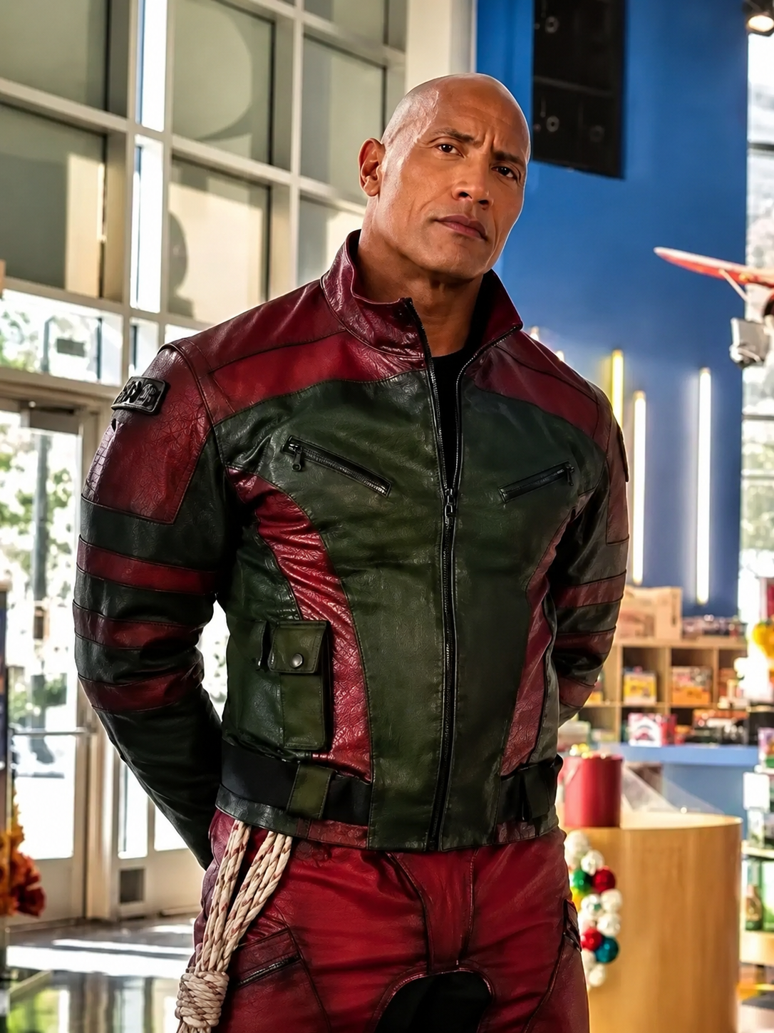 Hollywood Jackets Red One 2023 Dwayne Johnson Leather Jacket