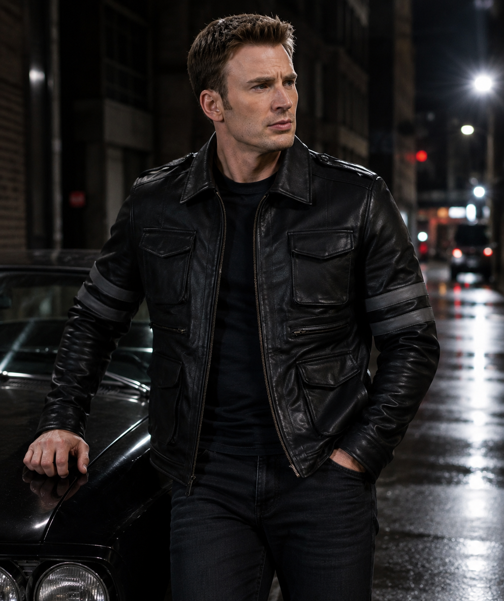Hollywood Jackets RE 6 Black Leather Jacket