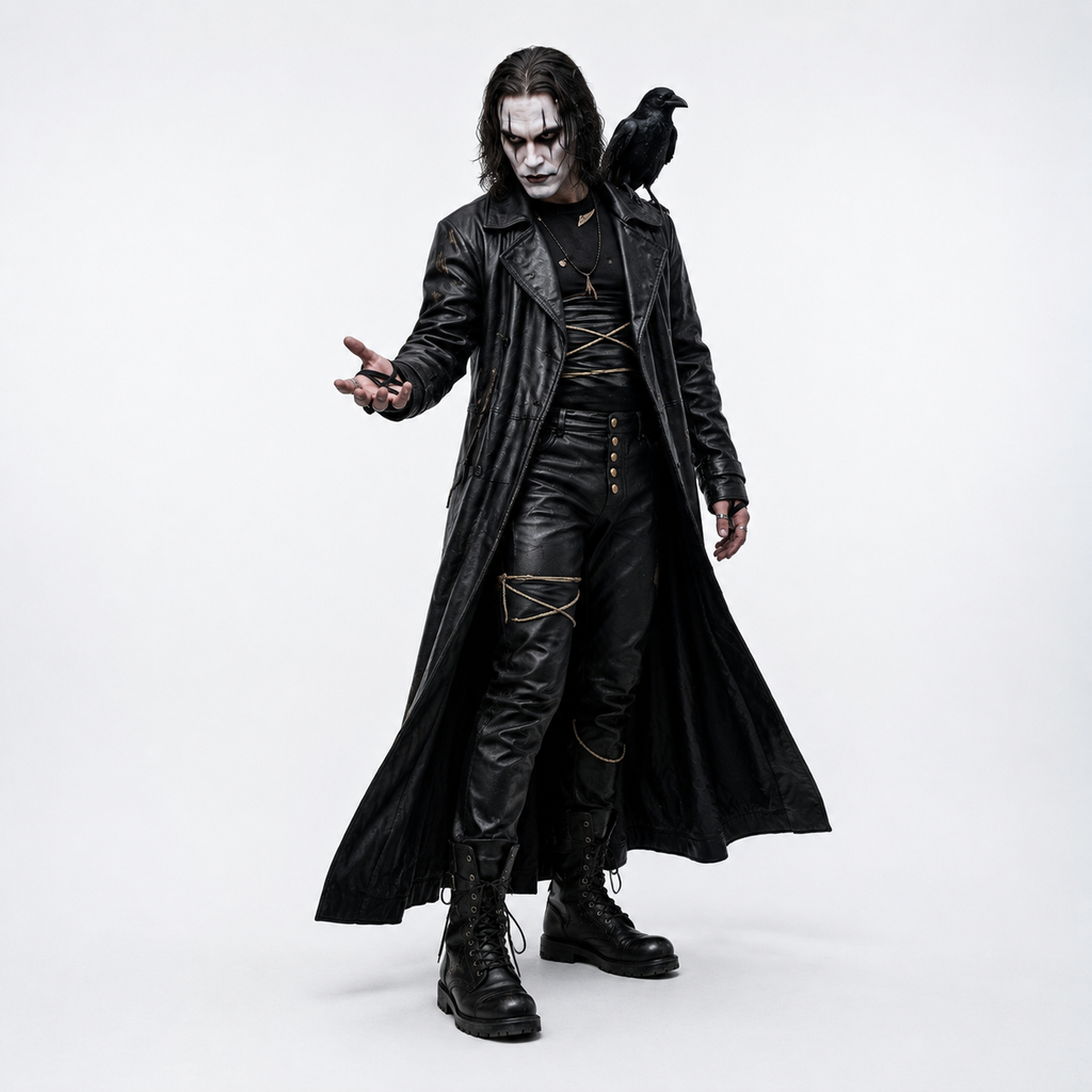 The Crow Eric Draven Black Trench Coat Costume | Hollywood Jacket