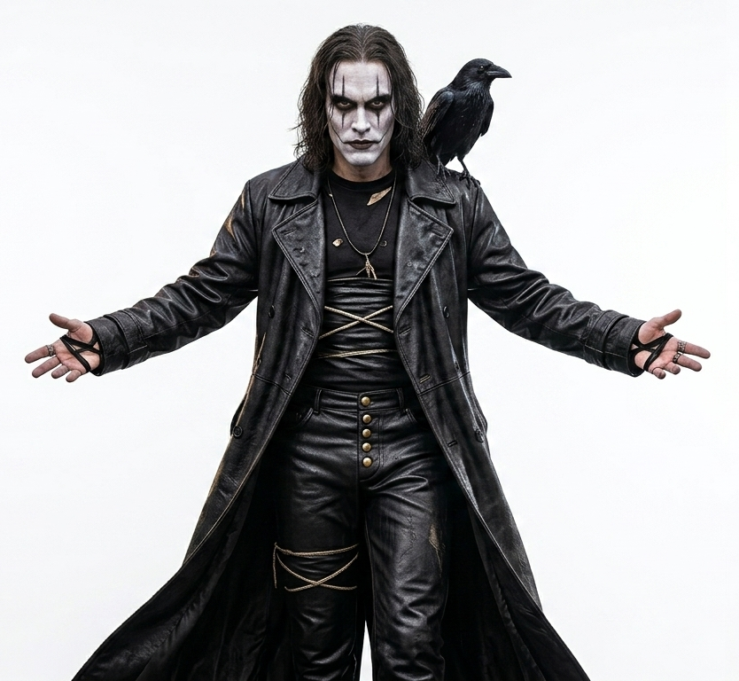 The Crow Eric Draven Black Trench Coat Costume | Hollywood Jacket