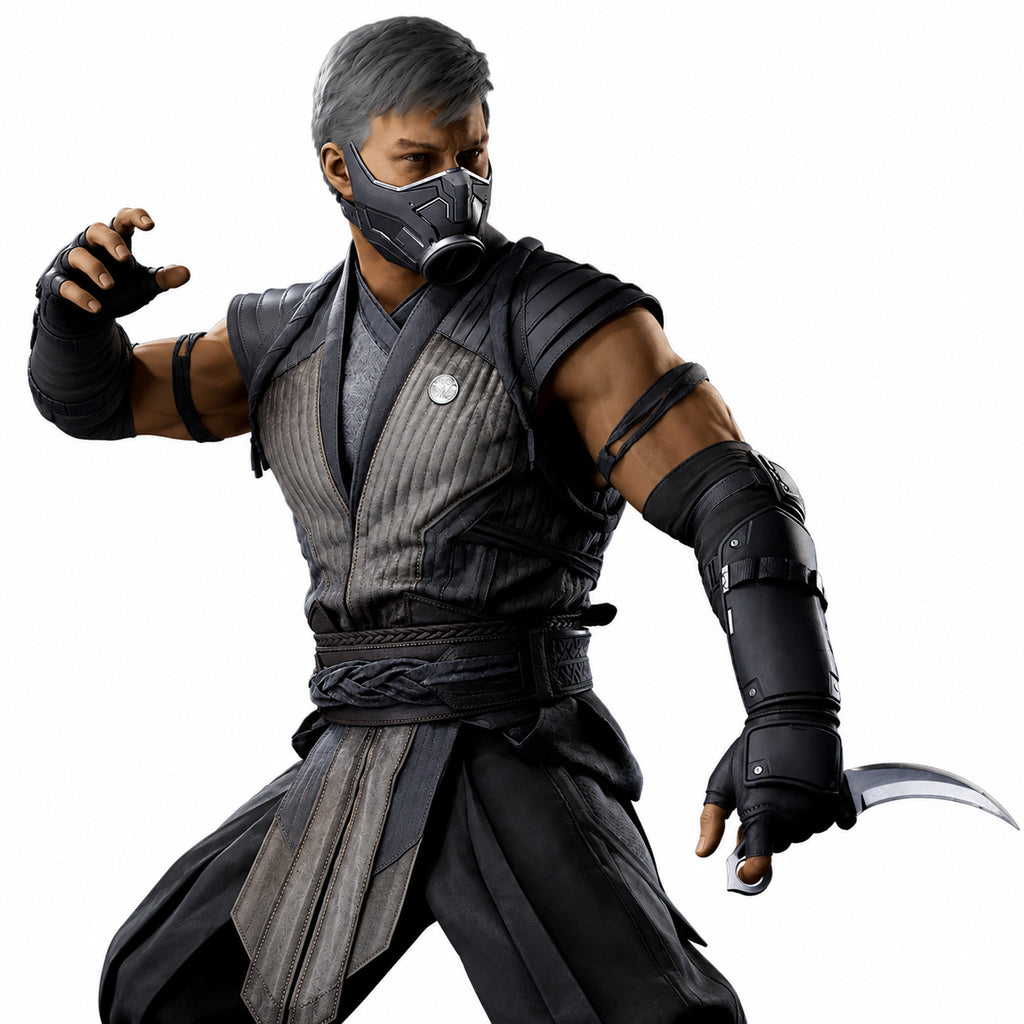 Hollywood Jackets Mortal Kombat 1 Costume Grey Smoke Vest