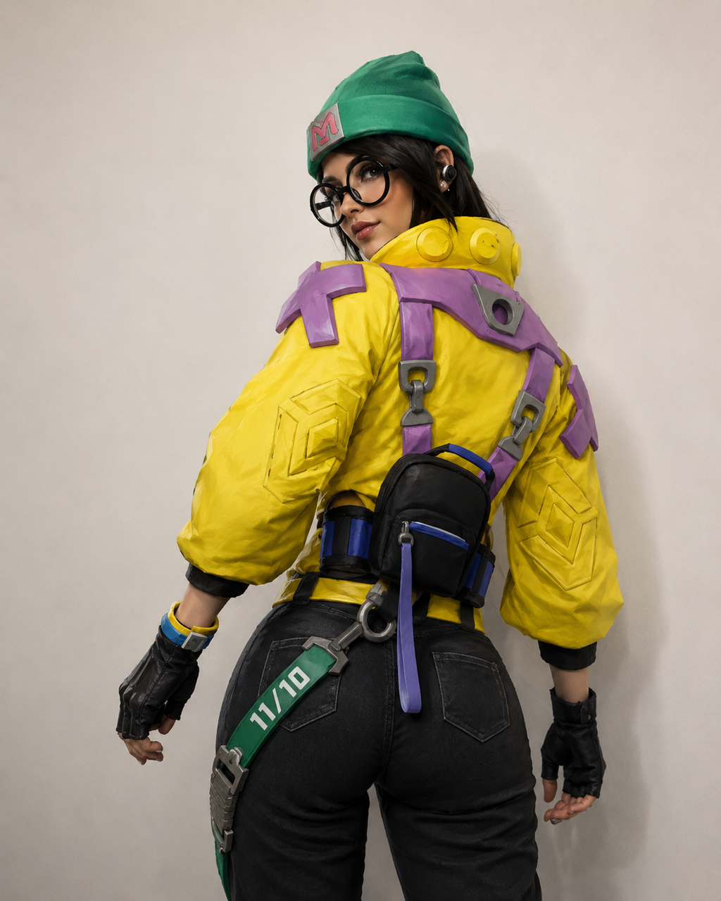 Valorant Killjoy Yellow Leather Jacket | Premium Cosplay Gaming Jacket