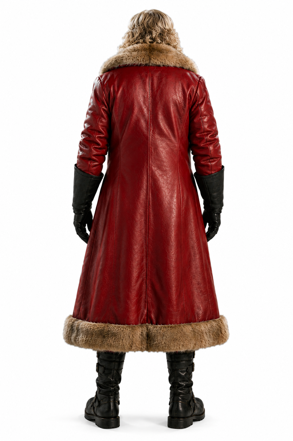 Santa Claus Fur Trim Leather Coat From The Christmas Chronicles 2