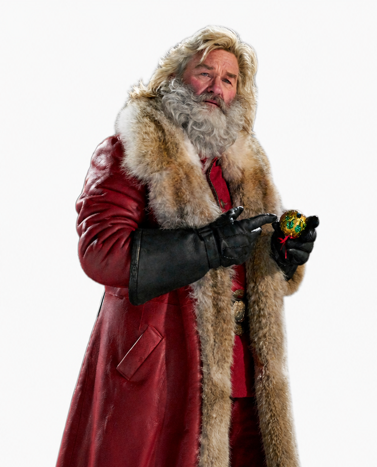 Santa Claus Fur Trim Leather Coat From The Christmas Chronicles 2