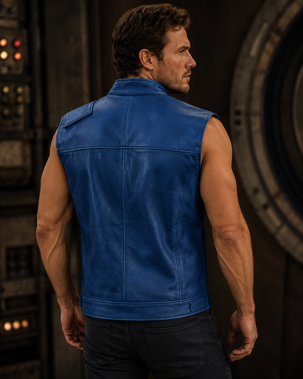 Hollywood Jackets Star Wars Jedi Survivor Blue Vest Jacket